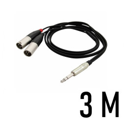 Location "Câble Jack 6.3mm Stéréo vers Double XLR Mâle - 3 Mètres"